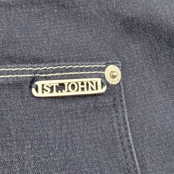St. John Sport High Rise Easy Fit Dark Blue Straight Leg Jeans - Size 8 - Picture 5 of 8